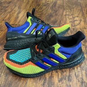 Adidas Ultraboost 2.0 DNA What The Multicolor Black Blue Yellow Green Sneakers